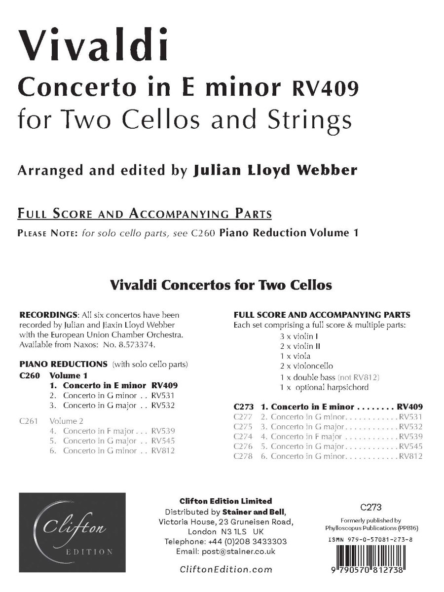 Concerto in E minor RV409