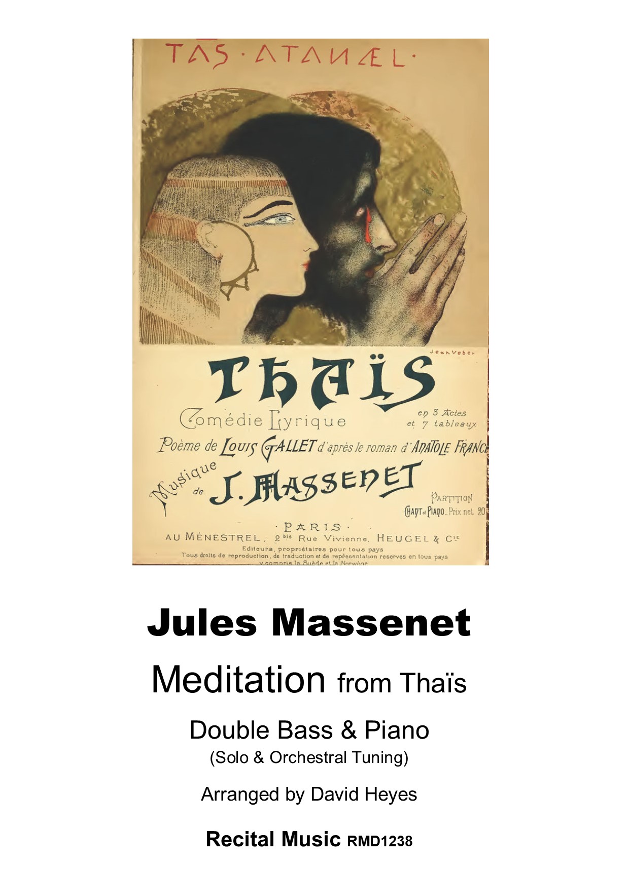 Meditation from Thaïs for Double Bass and Piano