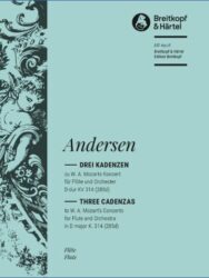 3 Cadenzas for Mozart's Flute Concerto No. 2 in D major K. 314 (285d)