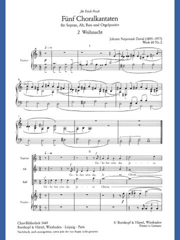 5 Choral Cantatas Werk 60