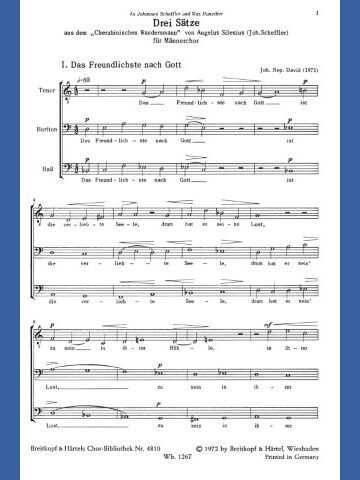 3 Sätze aus dem “Cherubinischischen Wandersmann”