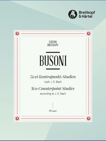 2 Counterpoint Studies according to J. S. Bach