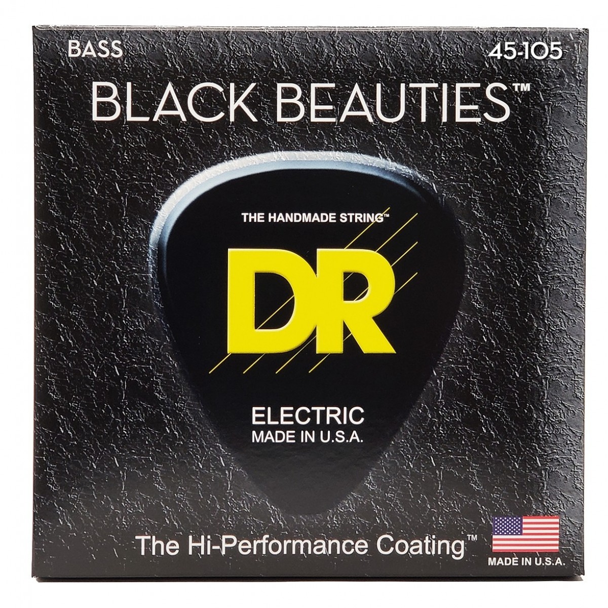 DR Strings BKB-45 BLACK BEAUTIES BLACK Colored Bass Strings, 45-105