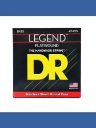 DR Strings FL-45 LEGEND Polished Flatwound Bass Strings, 45-105