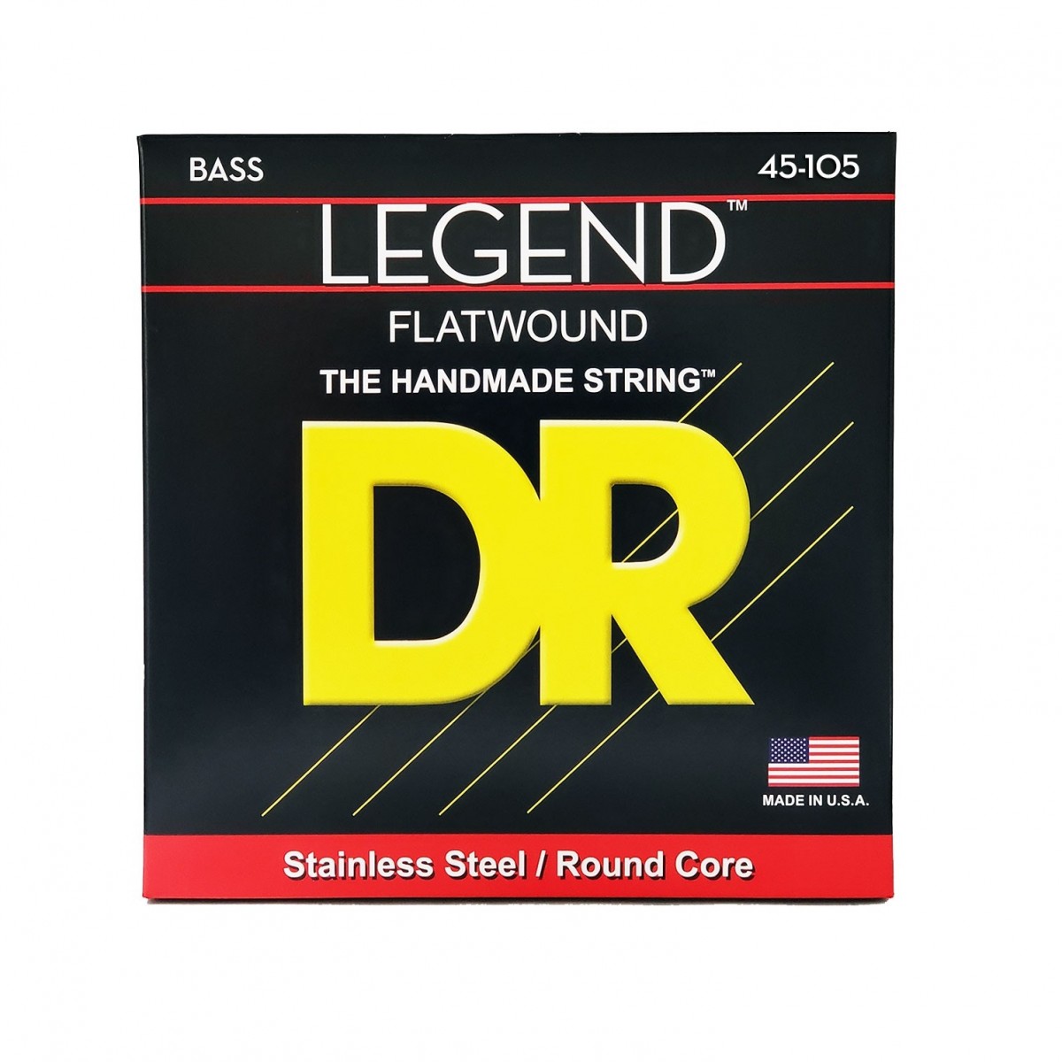 DR Strings FL-45 LEGEND Polished Flatwound Bass Strings, 45-105