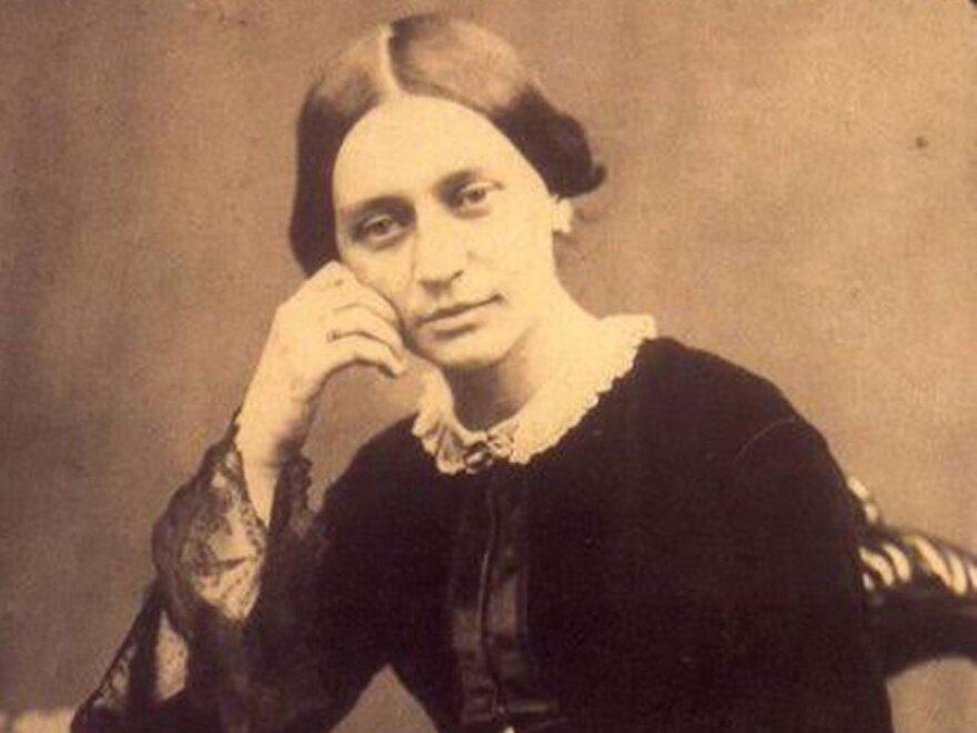 Sepia portrait of female German Romantic composer Clara Wieck Schumann