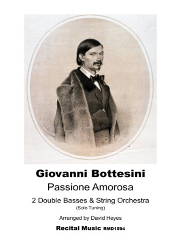 Portrait of Giovannu Bottesini by an anonymous painter, used on the cover of a pieces of music by Bottesini called Passione Amorosa published by Recital Music RM1594.